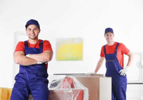 Removal team preparing a home move in Hook