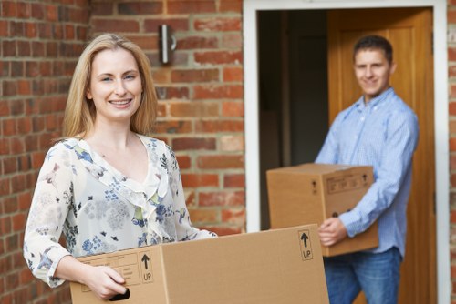 Moving and storage transport with a removals van in Hook