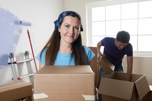 Removal van loaded for a move in Hook