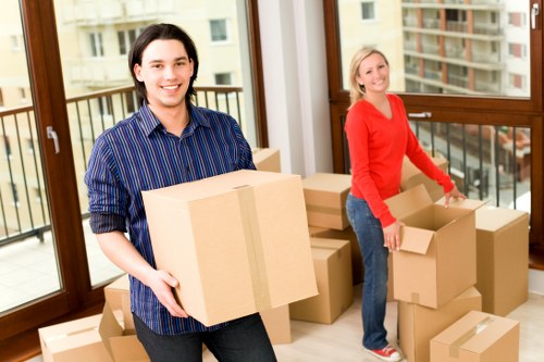 Careful packing and furniture handling during a house relocation