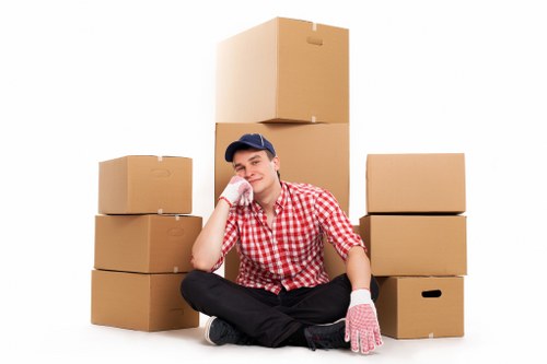 Commercial office relocation materials and equipment